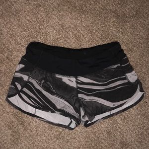 Grey and black Lululemon shorts